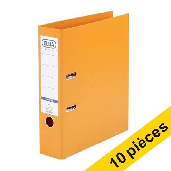 Offre: 10x Elba Smart Pro+ A4 PP classeur 80 mm - orange 237700 - 1