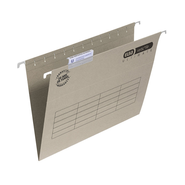 Elba Verticfile Ultimate Folio dossiers suspendus - 365 mm avec fond en V (25 pièces) - gris 237506 - 1