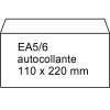 Enveloppe 110 x 220 mm - EA5/6 patte autocollante (500 pièces) - blanc 209006 - 1