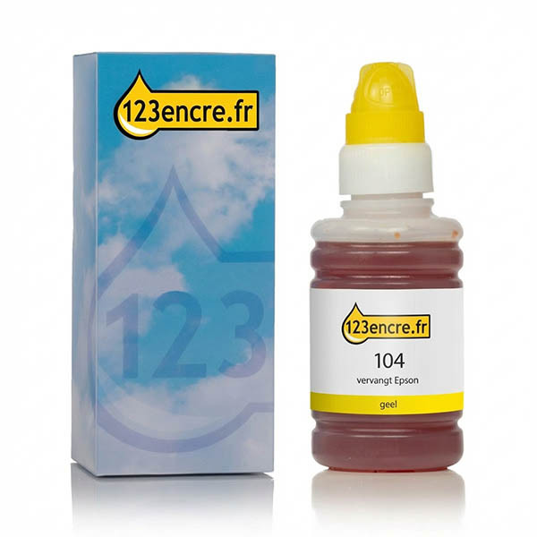 Epson 104 réservoir d'encre (marque 123encre) - jaune 052089 - 1