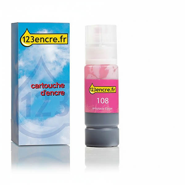 Epson 108 réservoir d'encre (marque 123encre) - magenta clair 052217 - 1