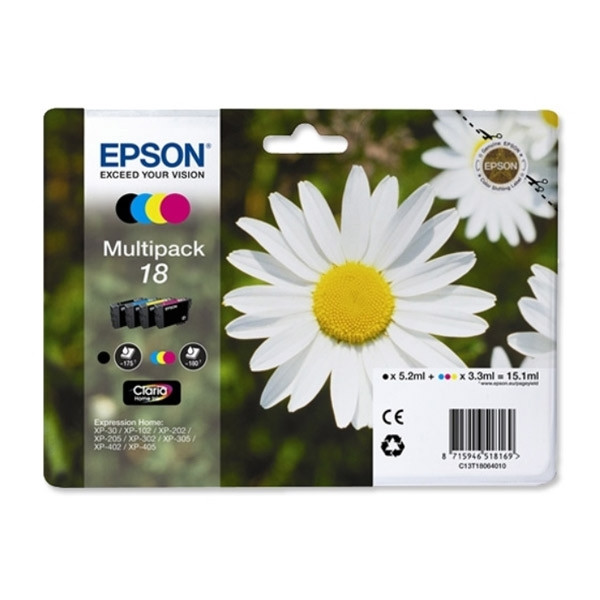Epson 18 (T1806) cartouche pack de 4 (d'origine) 026476 - 1
