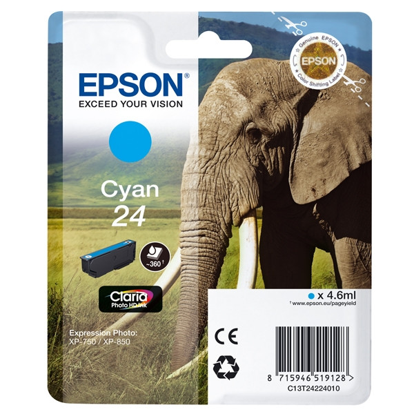 Epson 24 (T2422) cartouche d'encre (d'origine) - cyan 026578 - 1