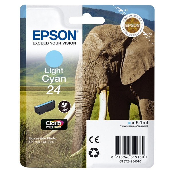 Epson 24 (T2425) cartouche d'encre (d'origine) - cyan clair 026584 - 1