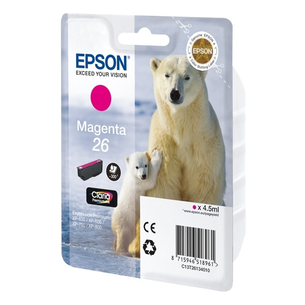 Epson 26 (T2613) cartouche d'encre magenta (d'origine) 902480 - 1