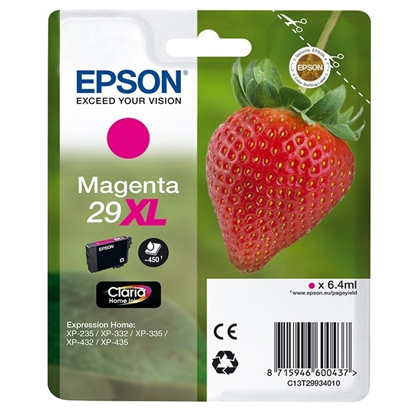 Epson 29XL (T2993) cartouche d'encre haute capacité (d'origine) - magenta 026838 - 1