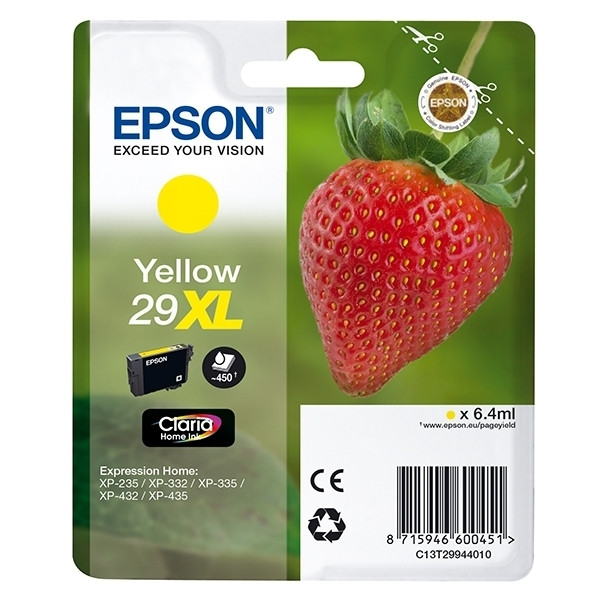 Epson 29XL (T2994) cartouche d'encre haute capacité (d'origine) - jaune 026842 - 1