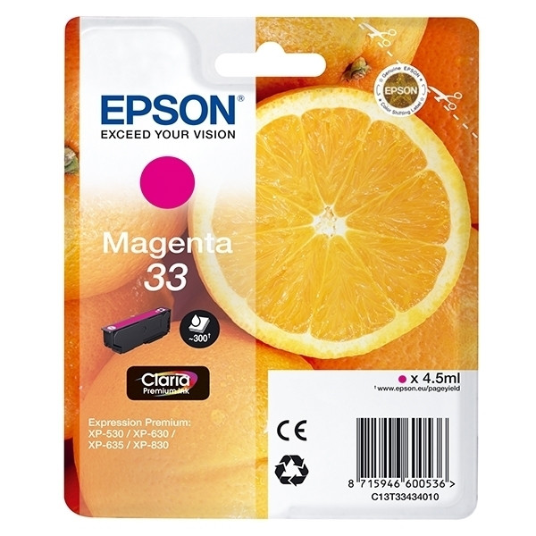 Epson 33 (T3343) cartouche d'encre (d'origine) - magenta 026860 - 1