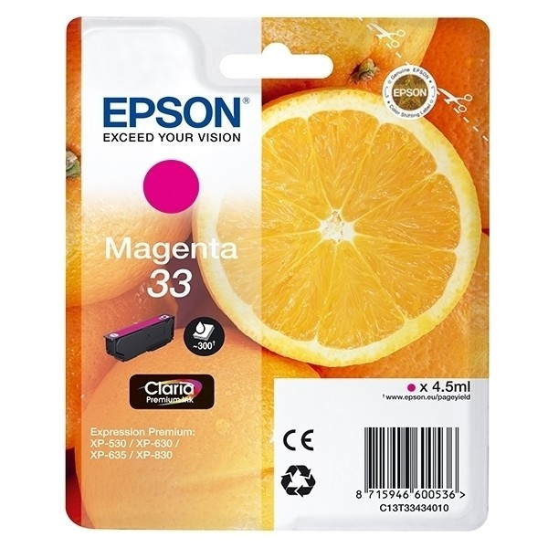 Epson 33 (T3343) cartouche d'encre magenta (d'origine) 902010 - 1