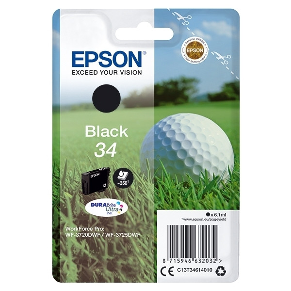 Epson 34 (T3461) cartouche d'encre noire (d'origine) 902485 - 1
