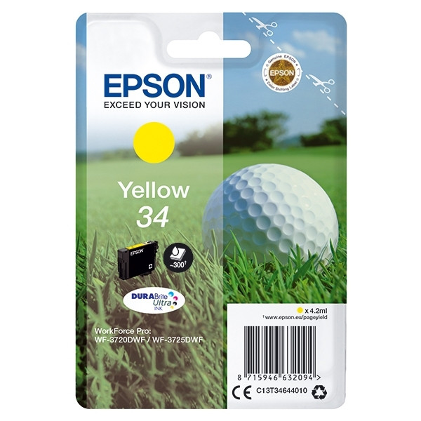 Epson 34 (T3464) cartouche d'encre jaune (d'origine) 027016 - 1