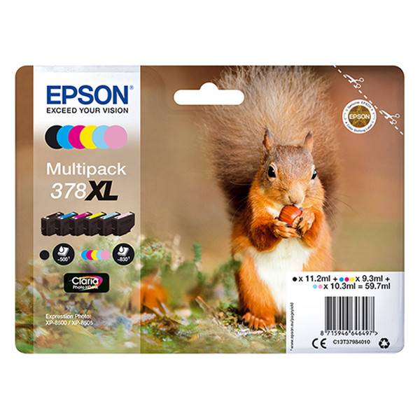 Epson 378XL (T3798) multipack (d'origine) 027124 - 1