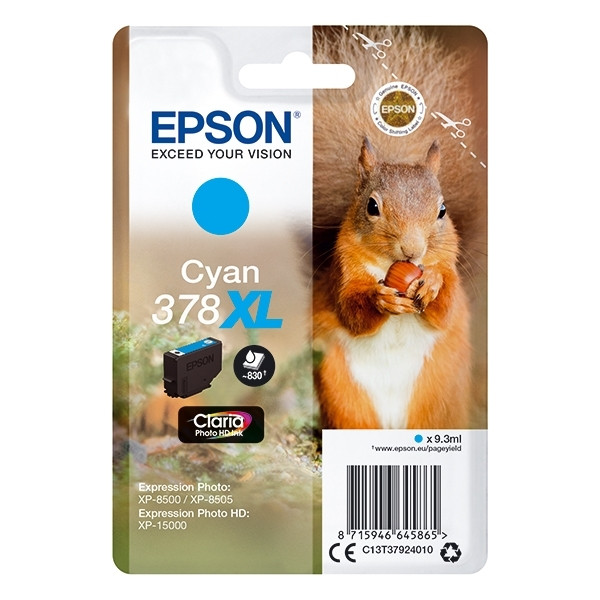 Epson 378XL cartouche d'encre haute capacité (d'origine) - cyan 027112 - 1