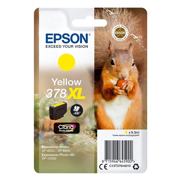 Epson 378XL cartouche d'encre haute capacité (d'origine) - jaune 027116 - 1