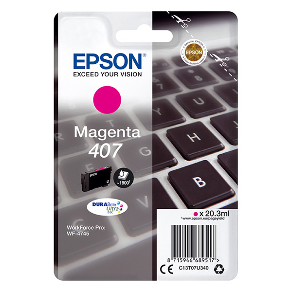 Epson 407 cartouche d'encre (d'origine) - magenta 083560 - 1