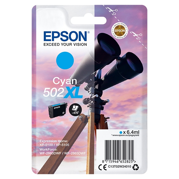 Epson 502XL cartouche d'encre haute capacité (d'origine) - cyan 024110 - 1