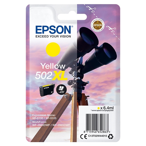 Epson 502XL cartouche d'encre haute capacité (d'origine) - jaune 024114 - 1