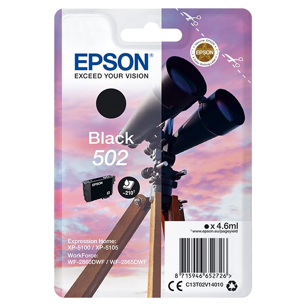 Epson 502 cartouche d'encre noire (d'origine) 024100 - 1