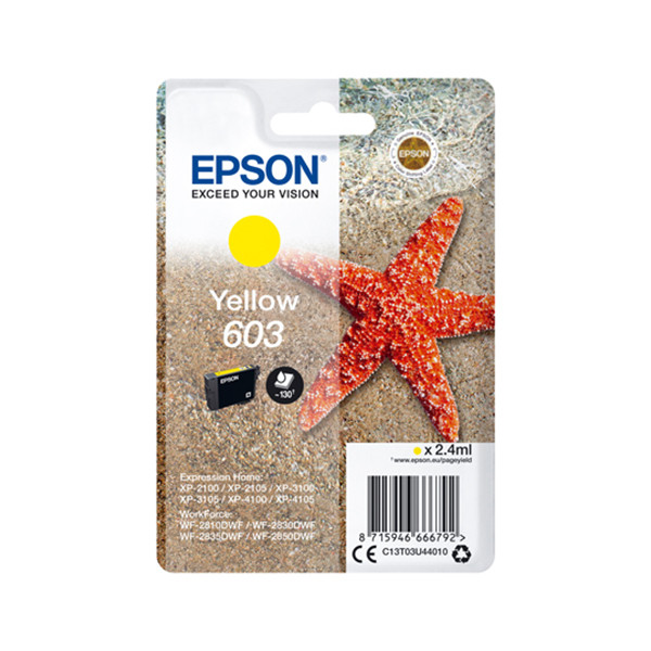 Epson 603 (T03U4) cartouche d'encre jaune (d'origine) 020674 - 1