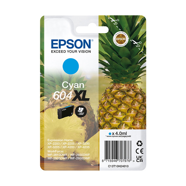 Epson 604XL cartouche d'encre haute capacité (d'origine) - cyan 652072 - 1