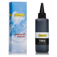 Epson 664 (T6641) réservoir d'encre (marque 123encre) - noir