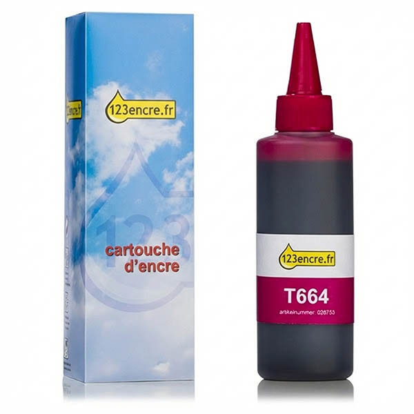 Epson 664 (T6643) réservoir d'encre (marque 123encre) - magenta 026753 - 1
