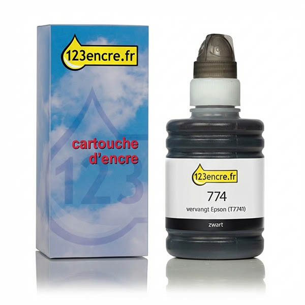 Epson 774 (T7741) réservoir d'encre (marque 123encre) - noir 026873 - 1