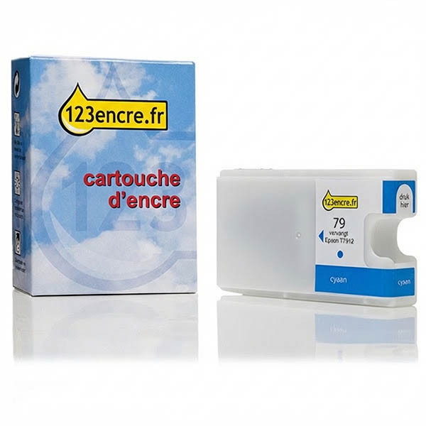 Epson 79 (T7912) cartouche d'encre cyan (marque 123encre) 026647 - 1