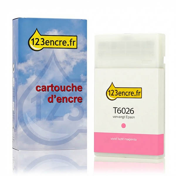 Cartouche d'encre Epson T6026 magenta clair vif capacité standard (marque privée 123 encres) 026029 - 1