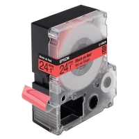 Epson LC-6RBP9 ruban d'étiquettes 24 mm (d'origine) - noir sur rouge pastel 083082