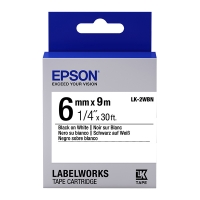 Epson LK-2WBN ruban d'étiquettes 6 mm (d'origine) - noir sur blanc 083162