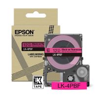 Epson LK-4PBF ruban 12 mm (original) -  noir sur rose fluo 084458