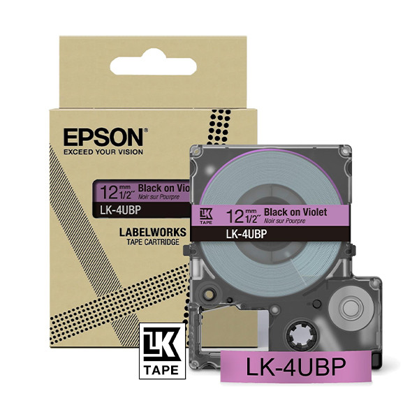 Epson LK-4UBP ruban 12 mm (d'origine) - noir sur violet 084460 - 1
