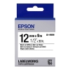 Epson LK-4WBN ruban d'étiquettes standard 12 mm (d'origine) - noir sur blanc 083198 - 1