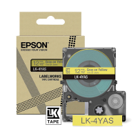 Epson LK-4YAS ruban 12 mm (d'origine) - gris sur jaune 084464