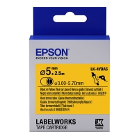 Epson LK-4YBA5 ruban thermorétractable noir sur jaune 5 mm (d'origine) 083292