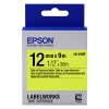 Epson LK-4YBF ruban d'étiquettes 12 mm (d'origine) - noir sur jaune fluo 083284 - 1
