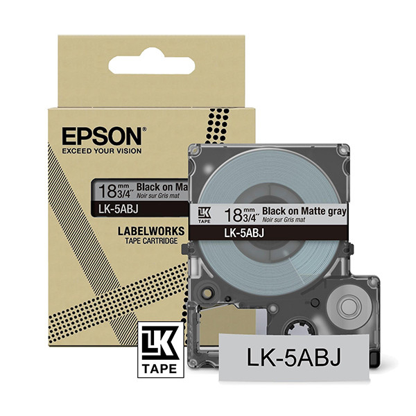 Epson LK-5ABJ ruban mat 18 mm (d'origine) - noir sur gris clair 084428 - 1