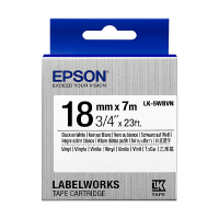 Epson LK-5WBVN ruban d'étiquettes 18 mm (d'origine) - noir sur blanc 084350