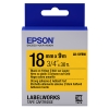Epson LK-5YBW ruban d'étiquettes extra-adhésives 18 mm (d'origine) - noir sur jaune 083242 - 1