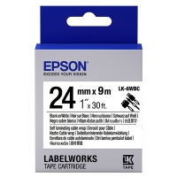 Epson LK-6WBC ruban pour câbles 24 mm (d'origine) - noir sur blanc 083260