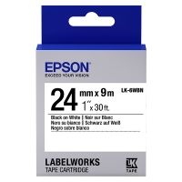 Epson LK-6WBN ruban standard 24 mm (d'origine) - noir sur blanc 083268