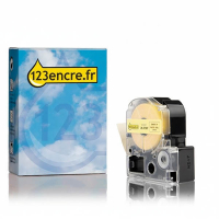 Epson LK-6YBP ruban 24 mm (marque 123encre) - noir sur jaune pastel 083267