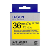 Epson LK-7YBVN ruban d'étiquettes 36 mm (d'origine) - noir sur jaune 084360