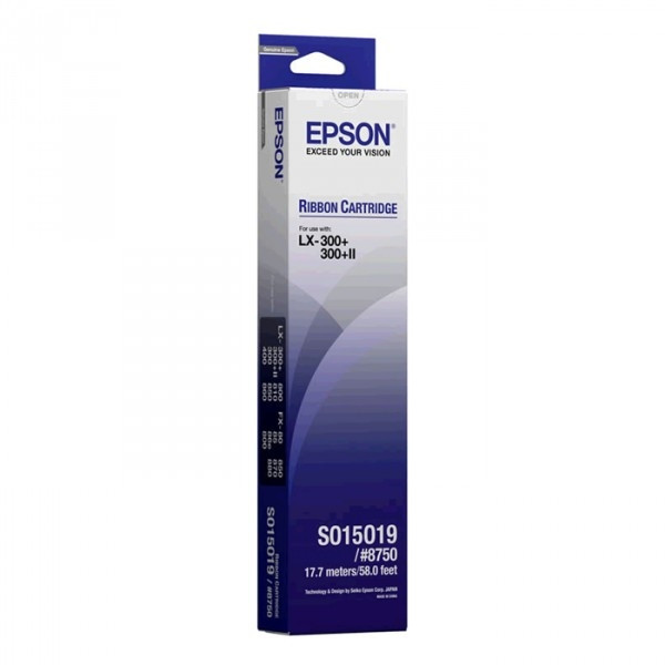 Epson S015019 (# 8750) ruban encreur noir (d'origine) 080000 - 1