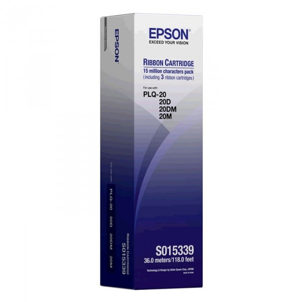 Epson S015339 ruban encreur noir 3 pièces (d'origine) 080130 - 1