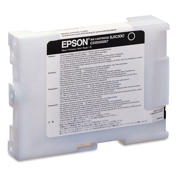 Epson S020267 SJIC3(K) d'encre noire (d'origine) 026972 - 1