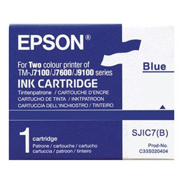 Epson S020404 (SJIC7B) cartouche d'encre bleue (d'origine) 080212 - 1