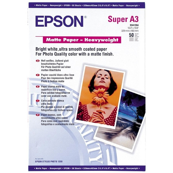 Epson S041264 papier photo mat épais 167 g/m² A3+ (50 feuilles) 150328 - 1