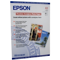 Epson S041334 Premium papier photo semi-brillant DIN 251 g/m² A3 (20 feuilles) 150380